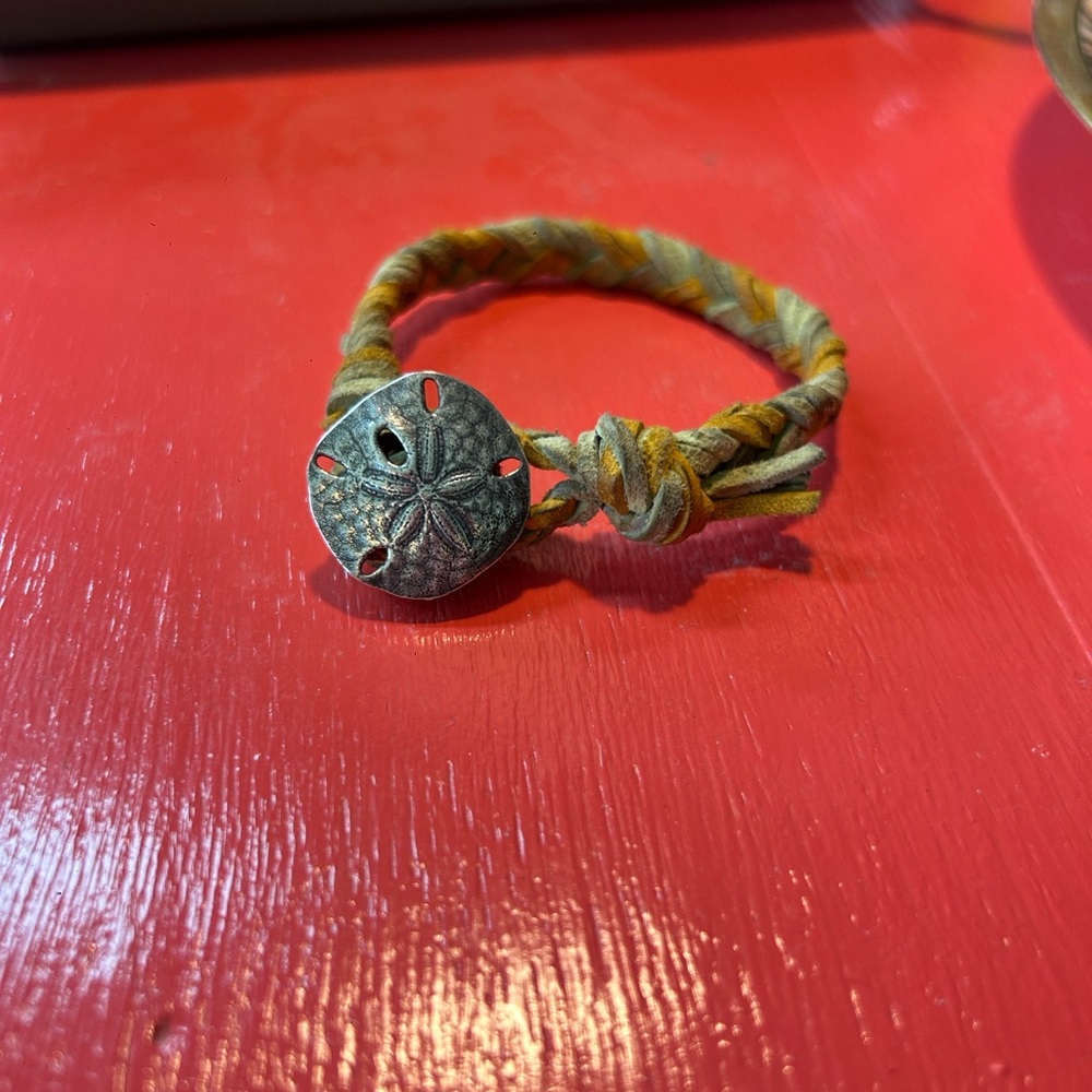 Braided Bracelet with Sand Dollar Charm